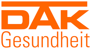 Logo der Versicherungsgesellschaft DAS auf orangefarbenem und weißem Hintergrund