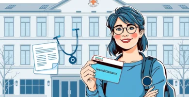 Bild einer Frau mit Krankenversicherungsausweis