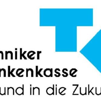 Firmenlogo in blau auf weißem Hintergrund