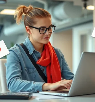 Bild eines jungen Studenten, der an einem Laptop recherchiert