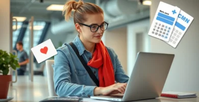 Bild eines jungen Studenten, der an einem Laptop recherchiert