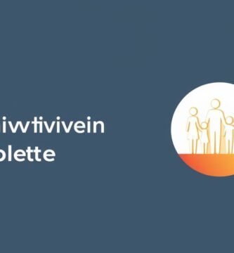 Bild auf blauem Hintergrund einer Familie im Zeichenformat in einem Kreis mit dem Titel des Artikels an der Seite