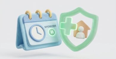 Abbildung eines Almanachs mit medizinischen Symbolen auf weißem Hintergrund, daneben ein grünes Schildsymbol mit einem Kreuz, das Gesundheit symbolisiert.
