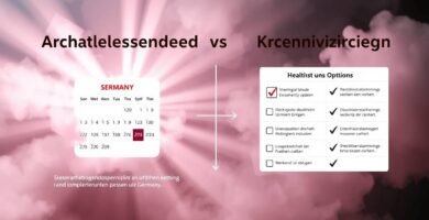 Bild auf einem Hintergrund mit rosa Himmel mit Informationen zum Thema, aufgeteilt in zwei Blöcke