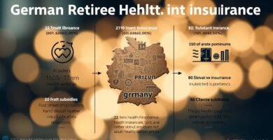 Unscharfes Hintergrundbild des Artikeltitels mit einer Deutschlandkarte und Informationen zur Krankenversicherung.