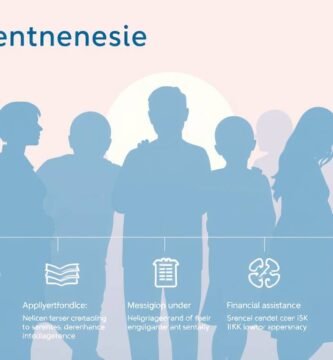 Silhouettenbild einer Studentengruppe im Zeichenformat mit Informationen und Symbolen zum Thema Versicherungen davor.