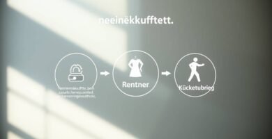 Bild von drei Kreisen mit Versicherungsinformationen und Symbolen mit einem halb beleuchteten Raum im Hintergrund
